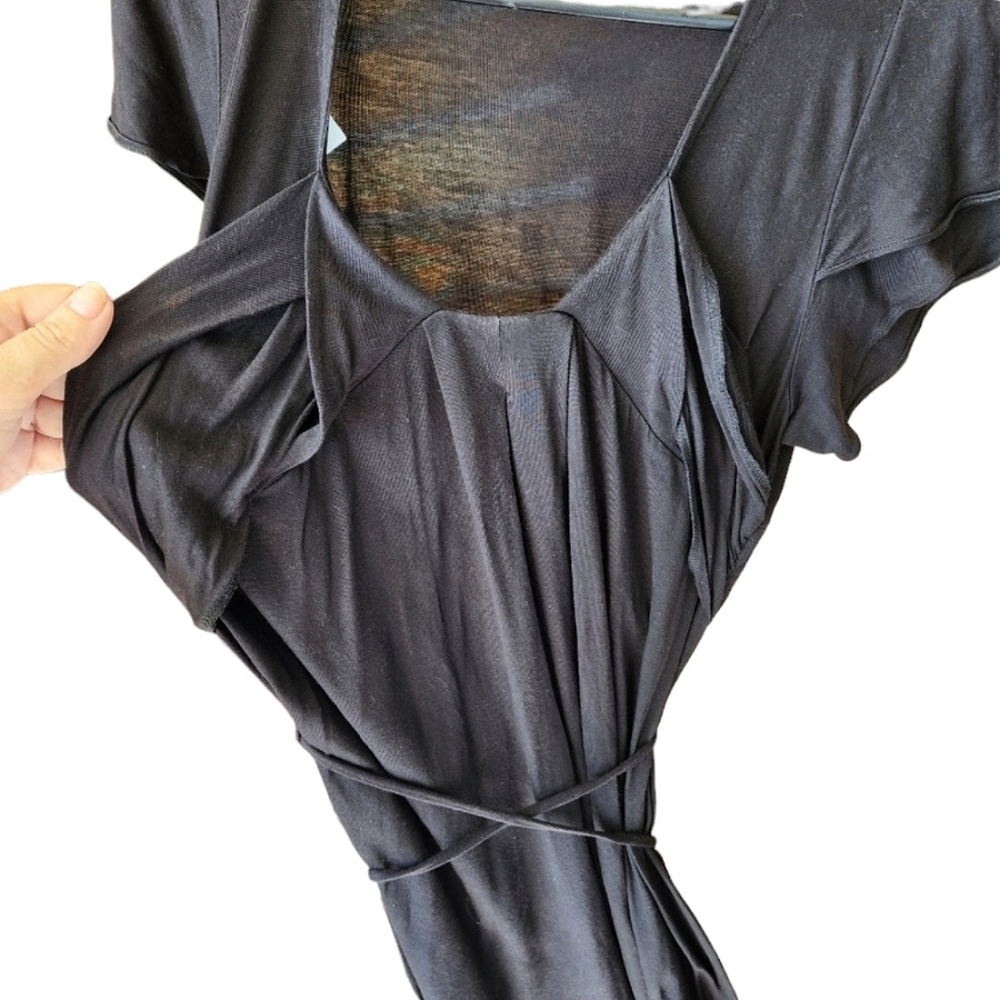 COUNTRY ROAD dress black lyocell (silky cotton) light weight mid length … - Picture 4 of 10
